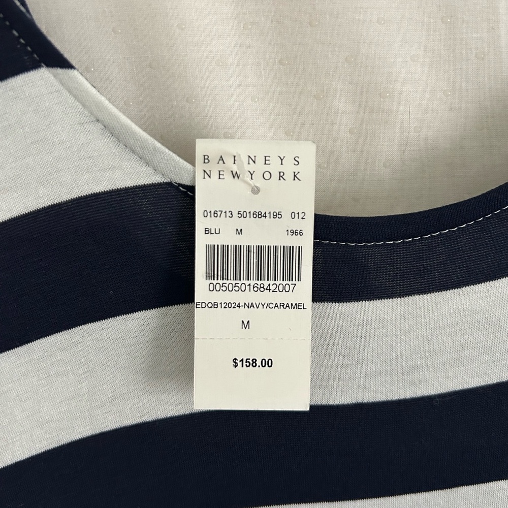 NWT, Ella Moss Navy and White Striped Maxi Dress